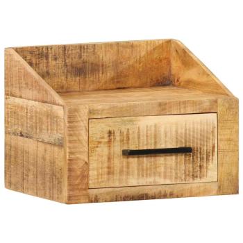 Nachttisch 40x30x30 cm Massivholz Rohes Mango