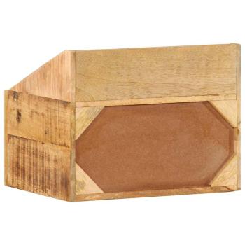 Nachttisch 40x30x30 cm Massivholz Rohes Mango