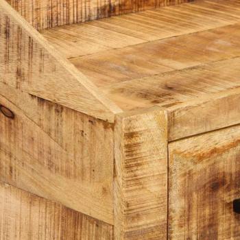 Nachttisch 40x30x30 cm Massivholz Rohes Mango