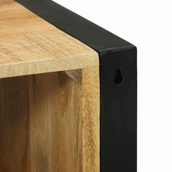 Badezimmer-Wandschrank 40x30x90 cm Aus massivem, rauem Mangoholz