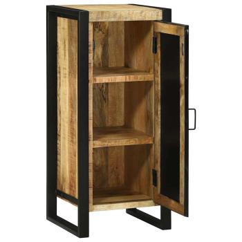Badezimmerschrank 40x35x90 cm aus massivem, rauem Mangoholz