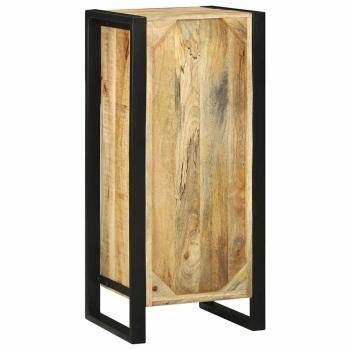 Badezimmerschrank 40x35x90 cm aus massivem, rauem Mangoholz