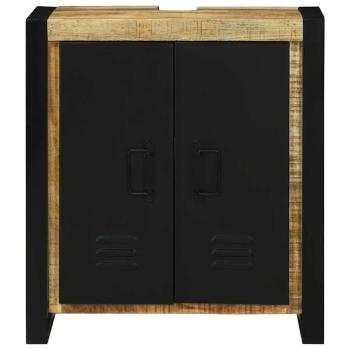 Waschbecken Schrank 55x35x60 cm Massivholz Raues Mango