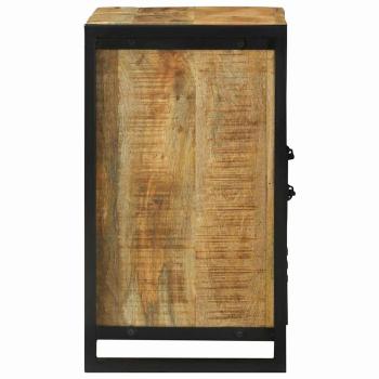 Waschbecken Schrank 55x35x60 cm Massivholz Raues Mango