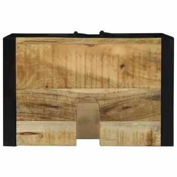 Waschbecken Schrank 55x35x60 cm Massivholz Raues Mango