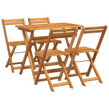 5-teiliges Klapp-Bistro Set aus solidem Akazienholz