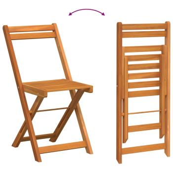 5-teiliges Klapp-Bistro Set aus solidem Akazienholz