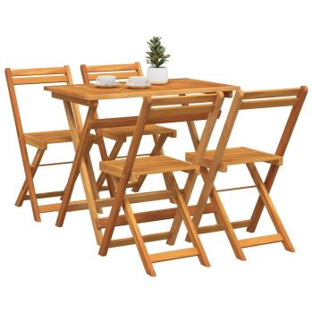 5-teiliges Klapp-Bistro Set aus solidem Akazienholz