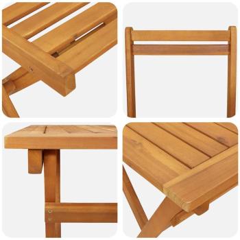 5-teiliges Klapp-Bistro Set aus solidem Akazienholz