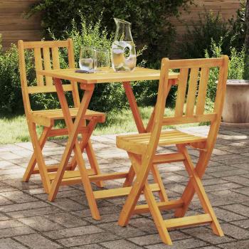 ARDEBO.de - 3-teiliges Faltbares Bistro Set aus Massivholz Akazie