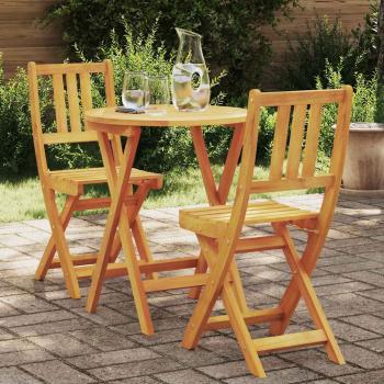 ARDEBO.de - 3-teiliges Klapp Bistro Set aus massivem Akazienholz