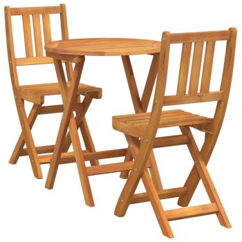 3-teiliges Klapp Bistro Set aus massivem Akazienholz