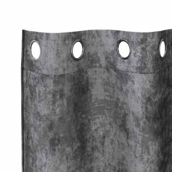 Samtvorhänge 2 Stk. Grau 225 x 140 cm Samt