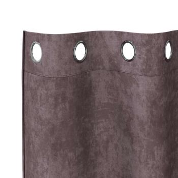 Braune Samtvorhänge 2 Teile mit Ösen 245x140 cm