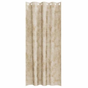Velvet Vorhänge 2 Stck mit Ösen Creme 245x140 cm