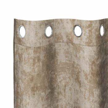 Samtvorhänge 2 Stück mit Ösen Champagner 260x140 cm