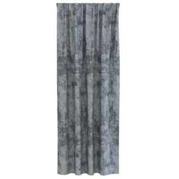 Samtkurzen 2 Stk mit Stangentaschen Silbergrau 245x140 cm