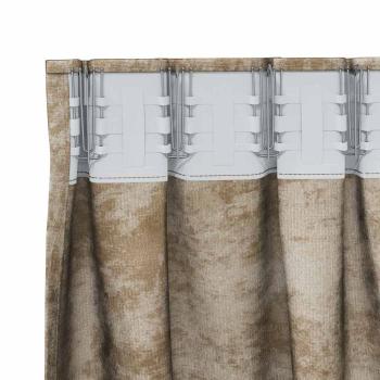 Samtvorhänge 2 Stk mit Ösen Champagner 245x140 cm
