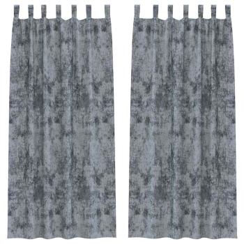 Samtoverhänge 2 Stück mit Ösen Silbergrau 245x140 cm