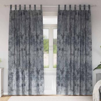 ARDEBO.de - Velours Vorhänge 2 Stück mit Ösen Silbergrau 260x140 cm