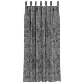 Samtvorhänge 2 Stück mit Ösen Grau 260x140 cm