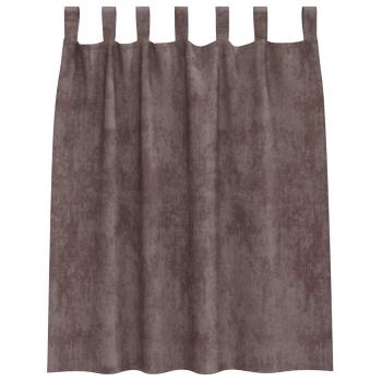 Samtvorhänge 2 Stk mit Ösen Braun 140x140 cm