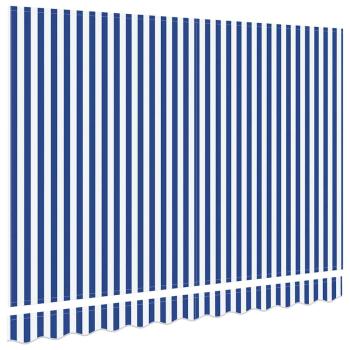 Ersatzstoff für Markisen für einen Rahmen von 3,5 m x 2 m in Blau und Weiß