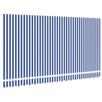 Ersatzbespannung für Markise 4x2 m Blau & Weiß gestreift