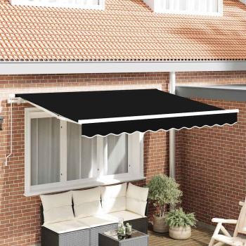 ARDEBO.de - Markisenstoff für 3,5x2,5 m Rahmen Schwarz
