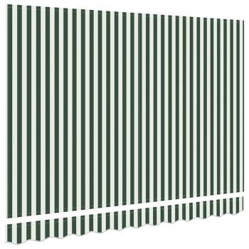 Ersatzbespannung für Markise 3 x 2,5 m Grün & Weiß gestreift