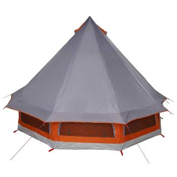 Familienzelt Tipi Grau und Orange für 6 Personen, wasserdicht