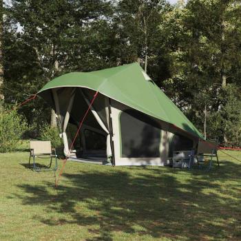 ARDEBO.de - Familienzelt Tipi Grün für 10 Personen, wasserdicht
