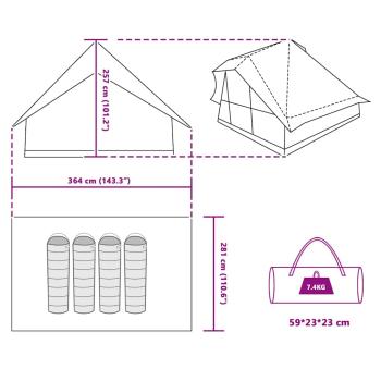 Familienzelt Tipi Blau 10-Personen Wasserdicht