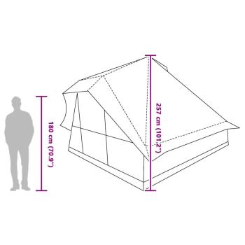 Tipi Zelt mit Dach Grau und Orange 364 x 281 x 257 cm Taft