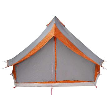 Familienzelt Tipi Grau und Orange 8-Personen Wasserdicht