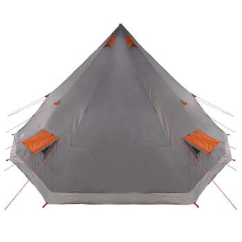 Familienzelt Tipi Grau und Orange für 12 Personen, wasserdicht