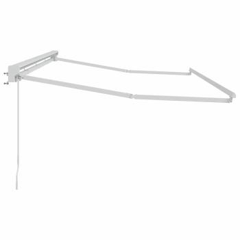 Markisenrahmen Verstellbar Weiß 4 x 2 m Stahl