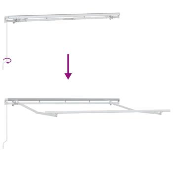 Markisenrahmen Ausziehbar Manuell betrieben 3x2 m Metall