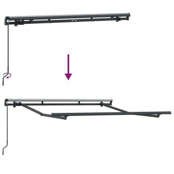 Einziehbarer manueller Markisenrahmen 2,5x2 m Metall
