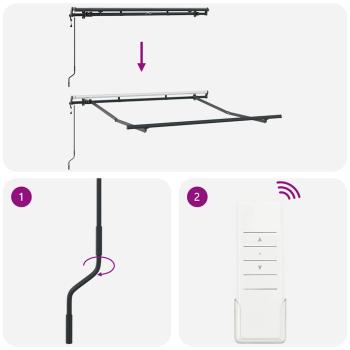 ARDEBO.de - Elektrischer Markisenrahmen einziehbar 2,5x2 m Metall