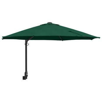 großer grüner Patio-Regenschirm Metall, Polyester Groß Kippbar