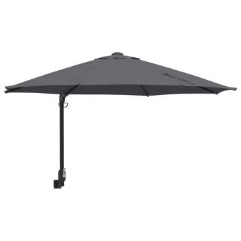 Patio-Regenschirm Anthrazit Pulverbeschichteter Stahl, Polyester