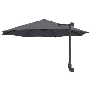 Patio-Regenschirm Anthrazit Pulverbeschichteter Stahl, Polyester