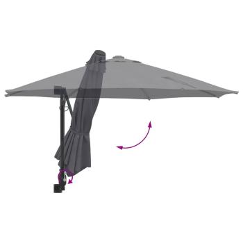 Patio-Regenschirm Anthrazit Pulverbeschichteter Stahl, Polyester