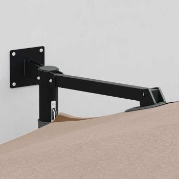 Patio Schirm Taupe Polyester Groß Faltbar Patio Schirm Rund