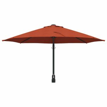 Terrassenumbrella Terracotta Aluminiumrahmen, Polyesterdach Groß