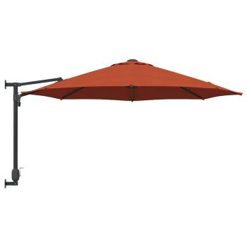 Terrassenumbrella Terracotta Aluminiumrahmen, Polyesterdach Groß