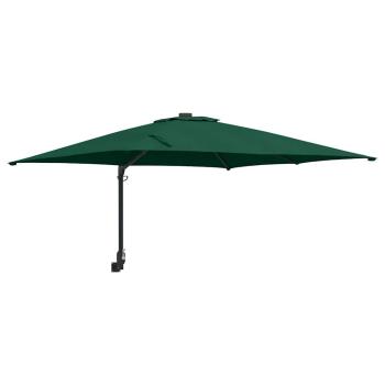 Terrassenumbrella Grün Polyester 300 cm x 300 cm Zusammenklappbar