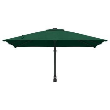 Terrassenumbrella Grün Polyester 300 cm x 300 cm Zusammenklappbar