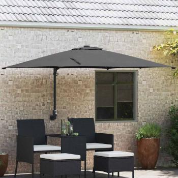 ARDEBO.de - Outdoor-Schirm Anthrazit Polyester, pulverbeschichteter Stahl Groß